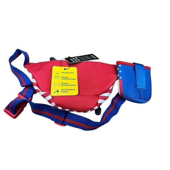 Tipsy Elves Unisex Adult Patriotic Fanny Pack With Can Holder Stars Stripes NWT - Picture 3 of 5